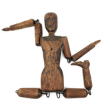 Antique Carved, Articulated Figure (Minus One Leg!)
