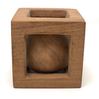 Big Ball in Cage Whimsy - 3 Inch Cube