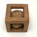 Big Ball in Cage Whimsy - 3 Inch Cube
