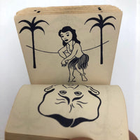 Early Bromo-Selzer World’s Fair Flip Book with Hula Dancer and Man with Headache!
