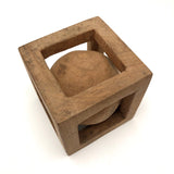 Big Ball in Cage Whimsy - 3 Inch Cube