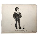 Sailor Laddie 1903 Pen and Ink Drawing