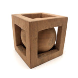 Big Ball in Cage Whimsy - 3 Inch Cube