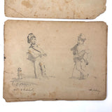Emma Ackerley 1870 Loose Sketchbook Pages + Cover