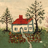 Little House on Stream, 1942 Signed Folk Art Painting, Manchester NH