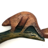 Carved Beaver Old Souvenir Letter Opener from Lisbourg, Canada