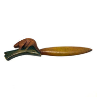 Carved Beaver Old Souvenir Letter Opener from Lisbourg, Canada