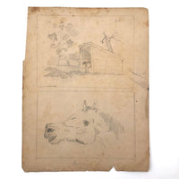 Emma Ackerley 1870 Loose Sketchbook Pages + Cover