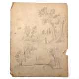 Emma Ackerley 1870 Loose Sketchbook Pages + Cover
