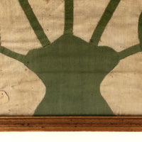 Emma Merkesell’s Large Hand Appliquéd Tulips Linen Quilt Square, Signed, 19th c.