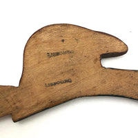 Carved Beaver Old Souvenir Letter Opener from Lisbourg, Canada