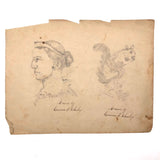Emma Ackerley 1870 Loose Sketchbook Pages + Cover