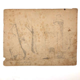 Emma Ackerley 1870 Loose Sketchbook Pages + Cover