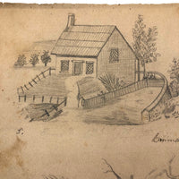 Emma Ackerley 1870 Loose Sketchbook Pages + Cover