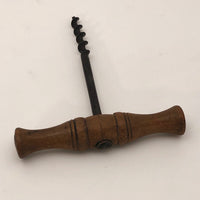 Antique Corkscrew With Turned Wood Handle