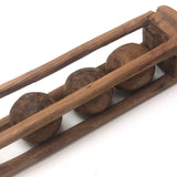 Three Balls in Cage Carved Pine Whimsy