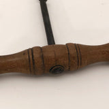 Antique Corkscrew With Turned Wood Handle