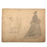 Emma Ackerley 1870 Loose Sketchbook Pages + Cover