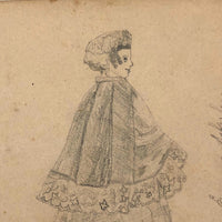 Emma Ackerley 1870 Loose Sketchbook Pages + Cover