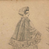Emma Ackerley 1870 Loose Sketchbook Pages + Cover