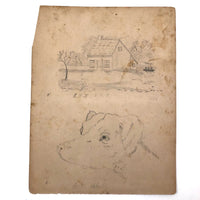Emma Ackerley 1870 Loose Sketchbook Pages + Cover