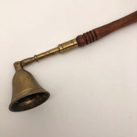 Vintage Brass Candlesnuff with Turned Wood Handle