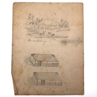 Emma Ackerley 1870 Loose Sketchbook Pages + Cover