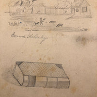 Emma Ackerley 1870 Loose Sketchbook Pages + Cover