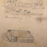 Emma Ackerley 1870 Loose Sketchbook Pages + Cover