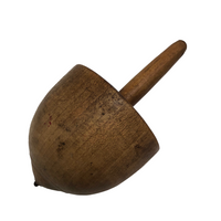Large Old Wooden Spinning Top