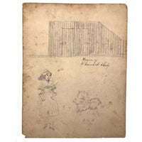 Emma Ackerley 1870 Loose Sketchbook Pages + Cover