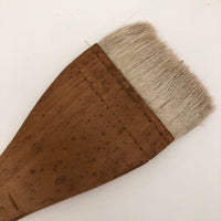 Vintage Japanese Hake Flat Wood and Goat Hair Paint Brush
