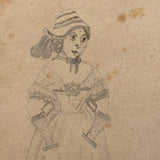 Emma Ackerley 1870 Loose Sketchbook Pages + Cover