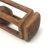 Three Balls in Cage Carved Pine Whimsy