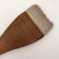 Vintage Japanese Hake Flat Wood and Goat Hair Paint Brush