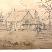 Emma Ackerley 1870 Loose Sketchbook Pages + Cover