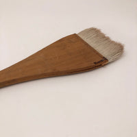 Vintage Japanese Hake Flat Wood and Goat Hair Paint Brush
