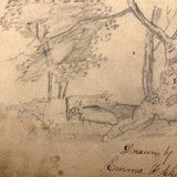 Emma Ackerley 1870 Loose Sketchbook Pages + Cover