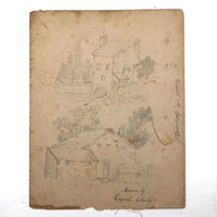 Emma Ackerley 1870 Loose Sketchbook Pages + Cover