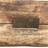 Beautiful Much Used Primitive Bench with Old Yellow and White Paint