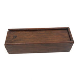 Complete Antique Carved Bone Alphabet in Slide Top Box