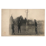 Beautiful Boys Playing Basketball Antique Real Photo Postcard