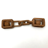 Two Linked Balls in Cage Carved Pine Whimsy