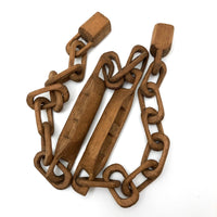 Wonderful 27 Inch Carved Whimsy Chain with Canoes!