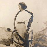 Stella on The Beach with Kelp! Antique Real Photo Postcard