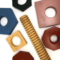 Teach a Tot Vintage Wooden Nut-N-Bolt Toy
