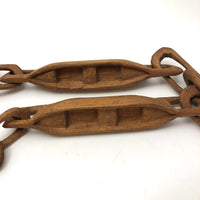 Wonderful 27 Inch Carved Whimsy Chain with Canoes!