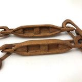 Wonderful 27 Inch Carved Whimsy Chain with Canoes!