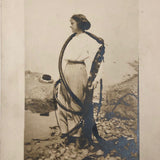 Stella on The Beach with Kelp! Antique Real Photo Postcard