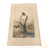 Stella on The Beach with Kelp! Antique Real Photo Postcard